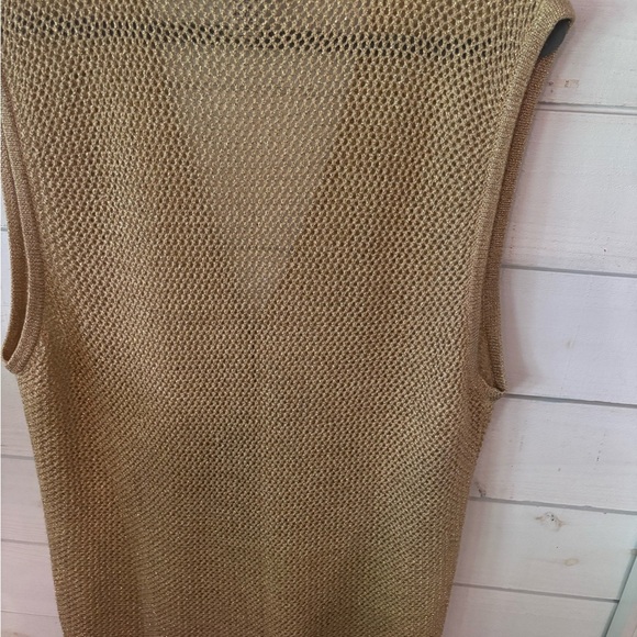 Koret Brushed Gold  Knit Vest with Gold Accents - Picture 16 of 16